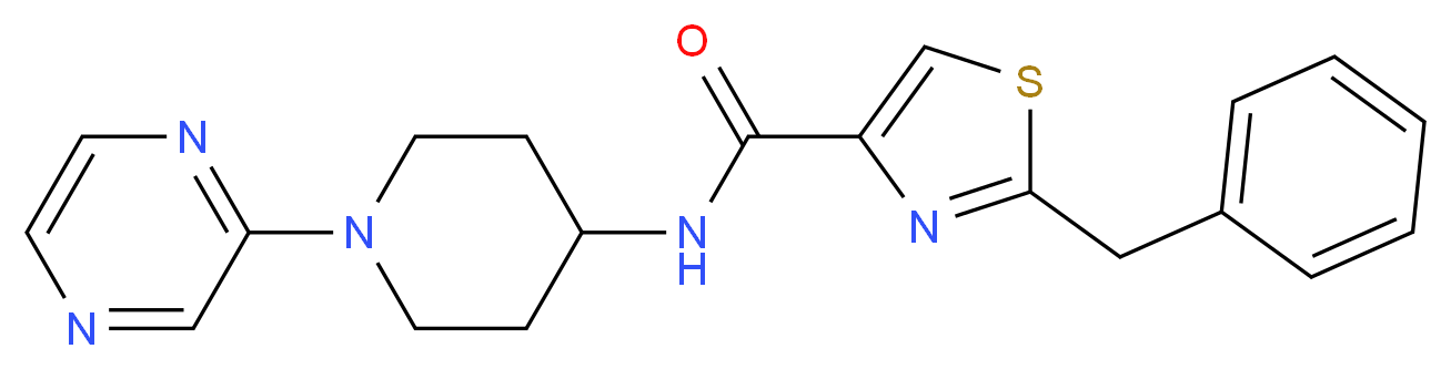 2-benzyl-N-[1-(2-pyrazinyl)-4-piperidinyl]-1,3-thiazole-4-carboxamide_Molecular_structure_CAS_)