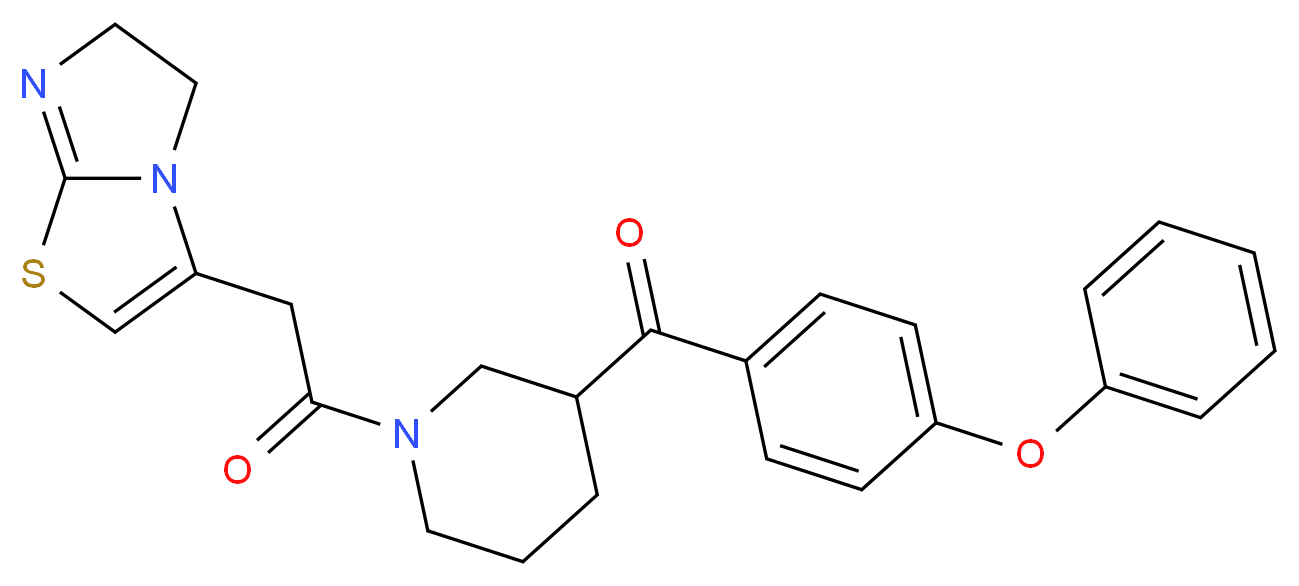 [1-(5,6-dihydroimidazo[2,1-b][1,3]thiazol-3-ylacetyl)-3-piperidinyl](4-phenoxyphenyl)methanone_Molecular_structure_CAS_)