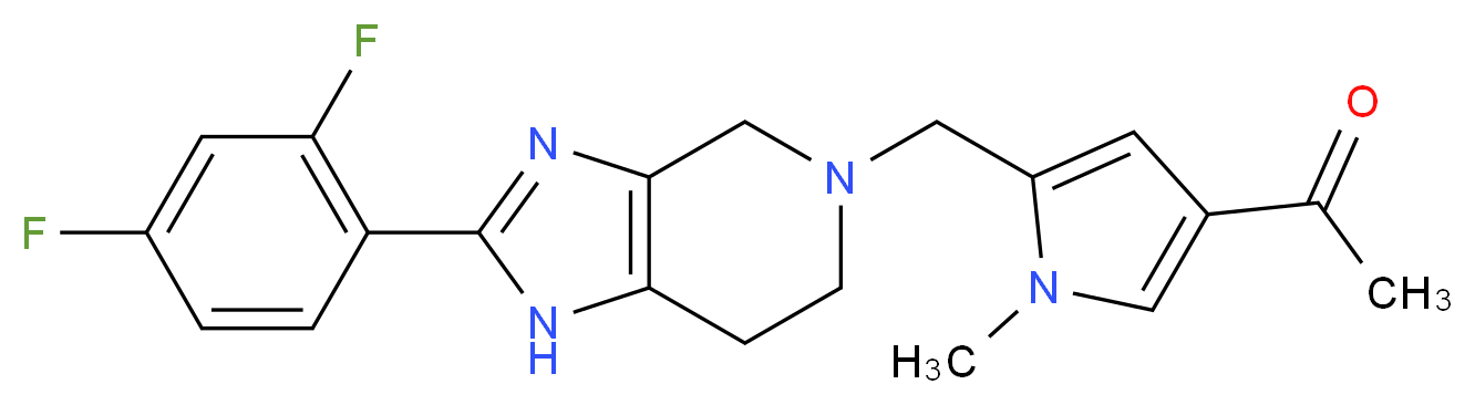 1-(5-{[2-(2,4-difluorophenyl)-1,4,6,7-tetrahydro-5H-imidazo[4,5-c]pyridin-5-yl]methyl}-1-methyl-1H-pyrrol-3-yl)ethanone_Molecular_structure_CAS_)