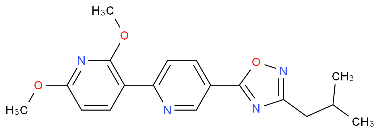 5-(3-isobutyl-1,2,4-oxadiazol-5-yl)-2',6'-dimethoxy-2,3'-bipyridine_Molecular_structure_CAS_)