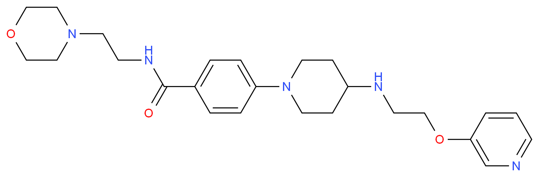 N-[2-(4-morpholinyl)ethyl]-4-(4-{[2-(3-pyridinyloxy)ethyl]amino}-1-piperidinyl)benzamide_Molecular_structure_CAS_)