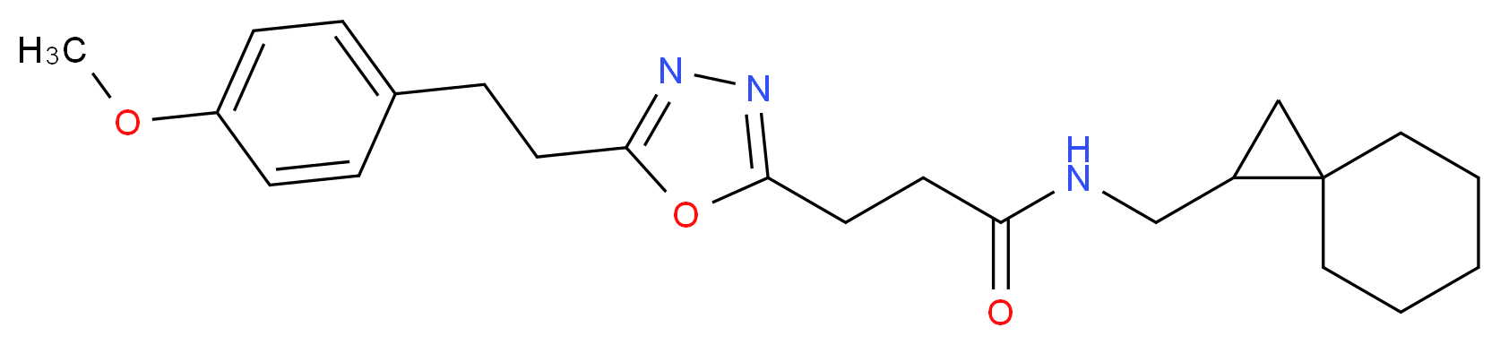 3-{5-[2-(4-methoxyphenyl)ethyl]-1,3,4-oxadiazol-2-yl}-N-(spiro[2.5]oct-1-ylmethyl)propanamide_Molecular_structure_CAS_)