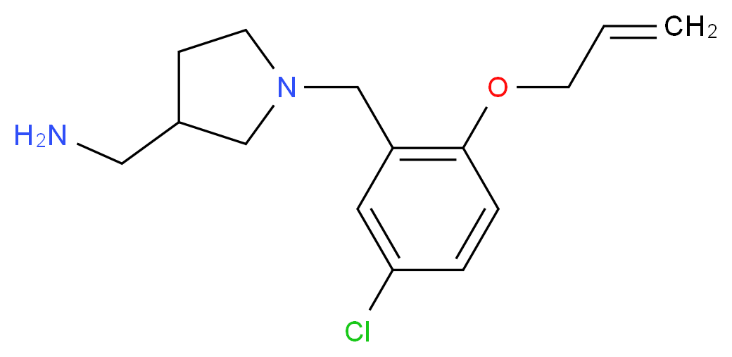 ({1-[2-(allyloxy)-5-chlorobenzyl]pyrrolidin-3-yl}methyl)amine_Molecular_structure_CAS_)