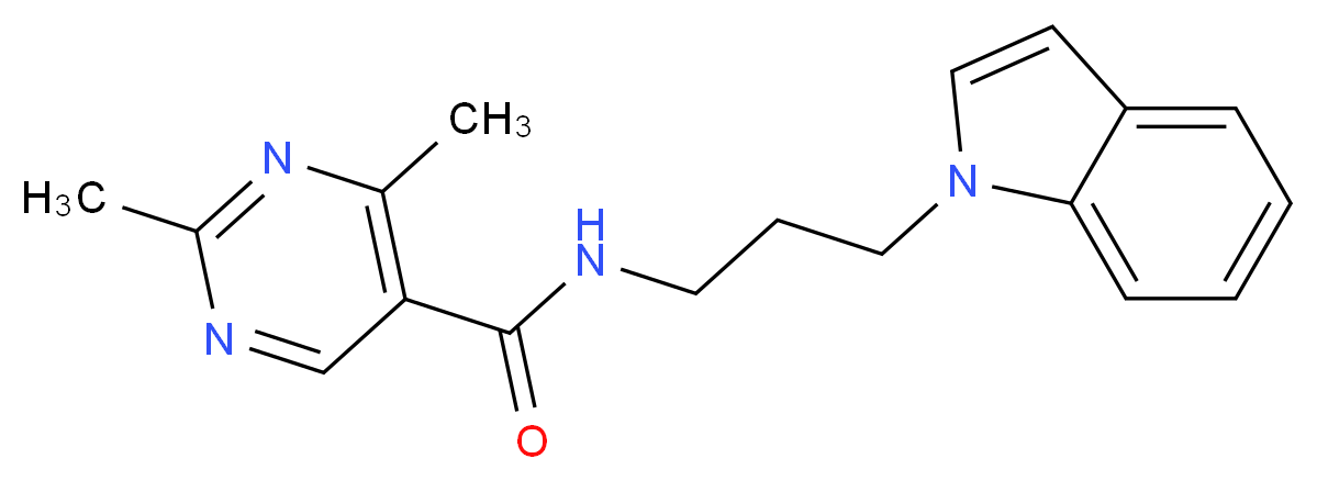 N-[3-(1H-indol-1-yl)propyl]-2,4-dimethylpyrimidine-5-carboxamide_Molecular_structure_CAS_)