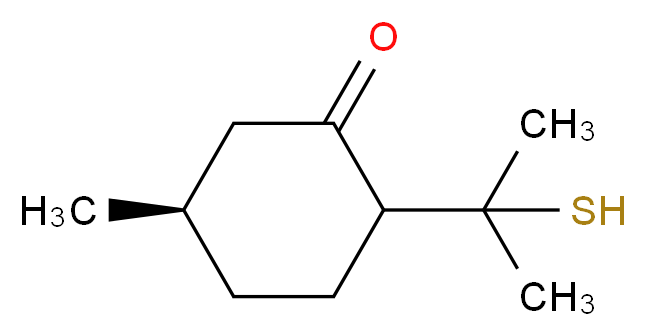 p-Mentha-8-thiol-3-one, cis + trans_Molecular_structure_CAS_38462-22-5)