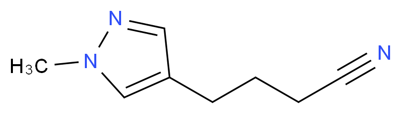 4-(1-methyl-1H-pyrazol-4-yl)butanenitrile_Molecular_structure_CAS_)