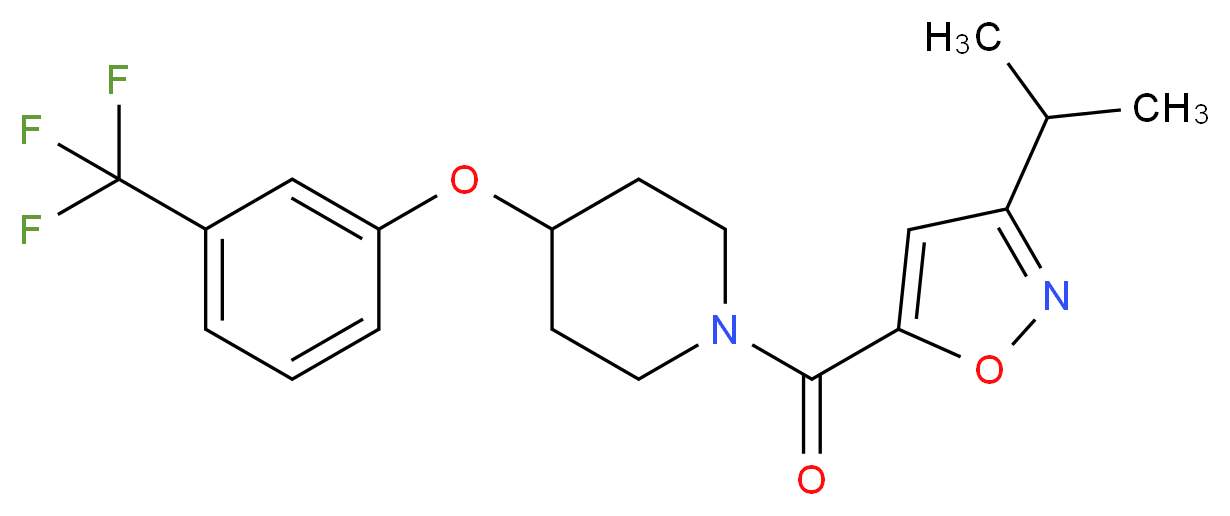 1-[(3-isopropyl-5-isoxazolyl)carbonyl]-4-[3-(trifluoromethyl)phenoxy]piperidine_Molecular_structure_CAS_)
