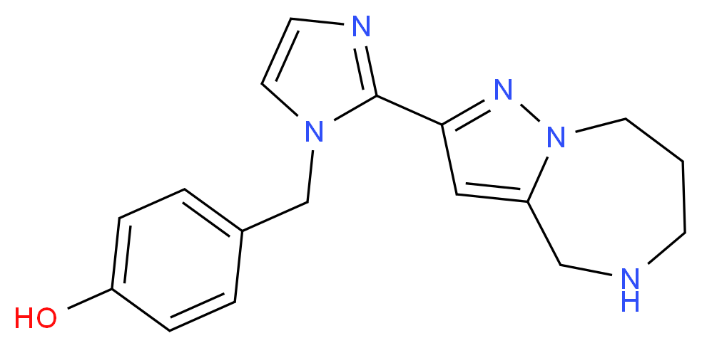 4-{[2-(5,6,7,8-tetrahydro-4H-pyrazolo[1,5-a][1,4]diazepin-2-yl)-1H-imidazol-1-yl]methyl}phenol_Molecular_structure_CAS_)