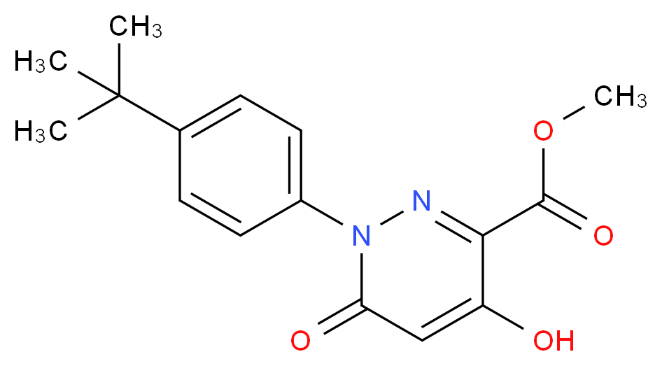 Methyl 1-[4-(tert-butyl)phenyl]-4-hydroxy-6-oxo-1,6-dihydro-3-pyridazinecarboxylate_Molecular_structure_CAS_)