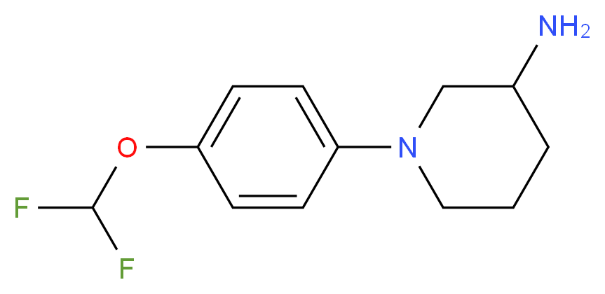 1-[4-(difluoromethoxy)phenyl]piperidin-3-amine_Molecular_structure_CAS_)