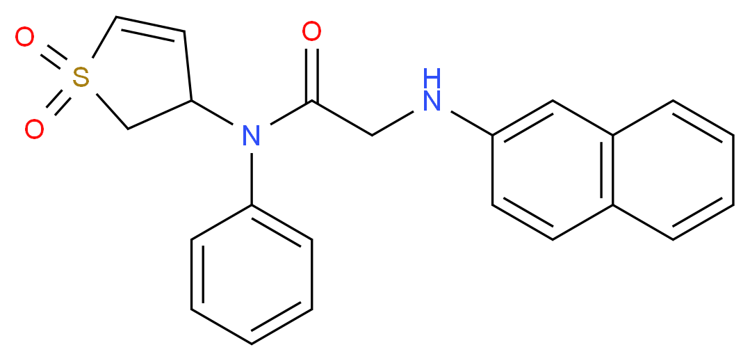 N-(1,1-dioxo-2,3-dihydro-1$l^{6}-thiophen-3-yl)-2-(naphthalen-2-ylamino)-N-phenylacetamide_Molecular_structure_CAS_)