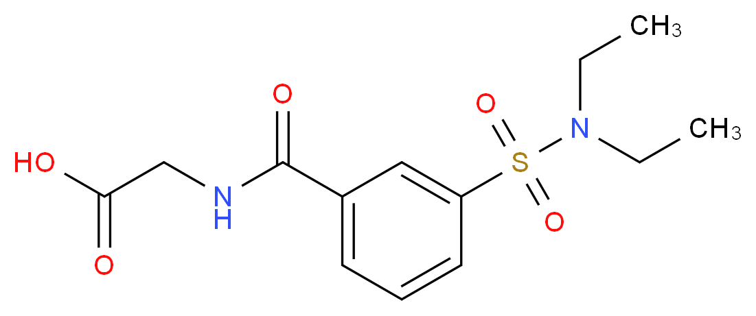 (3-Diethylsulfamoyl-benzoylamino)-acetic acid_Molecular_structure_CAS_)