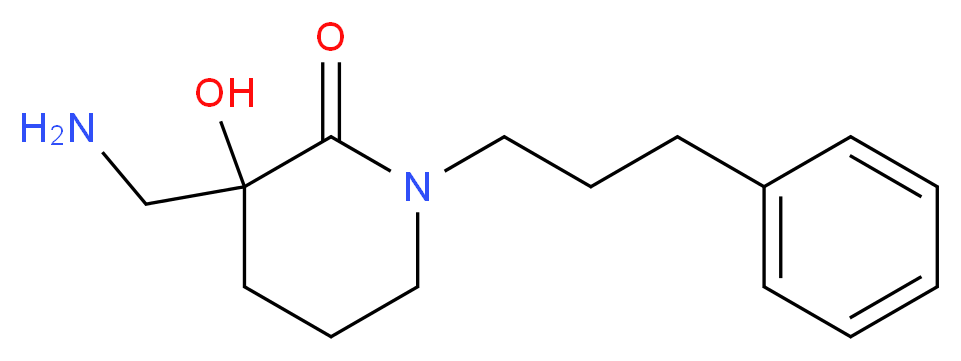 3-(aminomethyl)-3-hydroxy-1-(3-phenylpropyl)piperidin-2-one_Molecular_structure_CAS_)