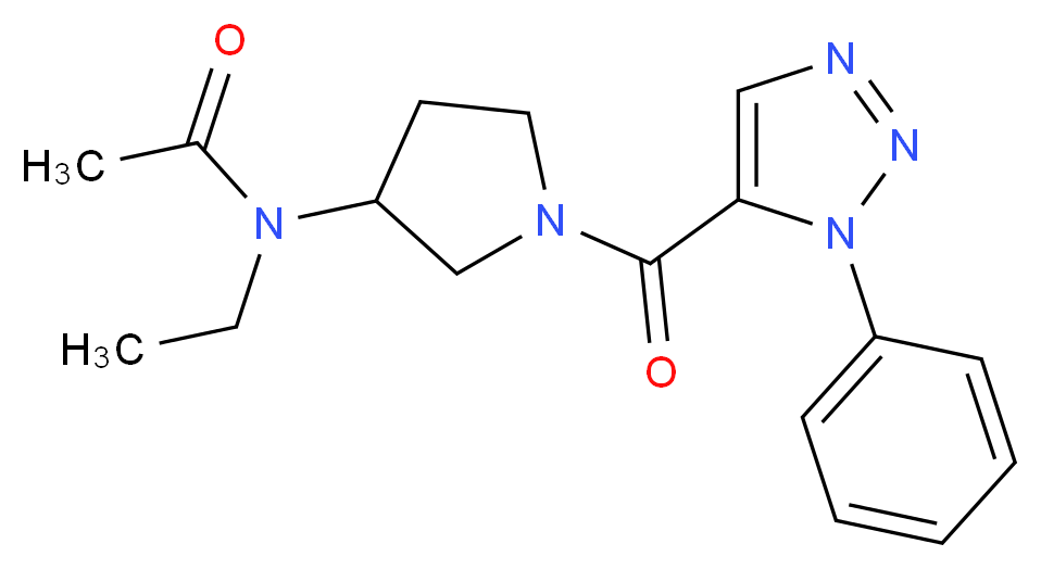 N-ethyl-N-{1-[(1-phenyl-1H-1,2,3-triazol-5-yl)carbonyl]pyrrolidin-3-yl}acetamide_Molecular_structure_CAS_)
