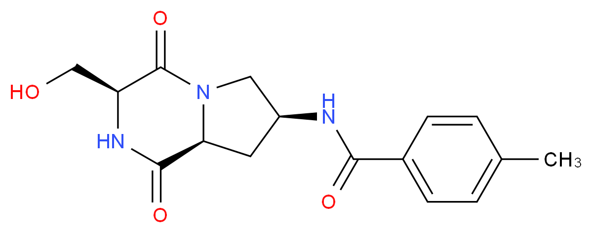 N-[(3S,7S,8aS)-3-(hydroxymethyl)-1,4-dioxooctahydropyrrolo[1,2-a]pyrazin-7-yl]-4-methylbenzamide_Molecular_structure_CAS_)