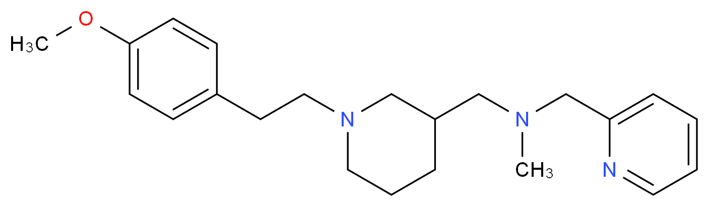 ({1-[2-(4-methoxyphenyl)ethyl]-3-piperidinyl}methyl)methyl(2-pyridinylmethyl)amine_Molecular_structure_CAS_)