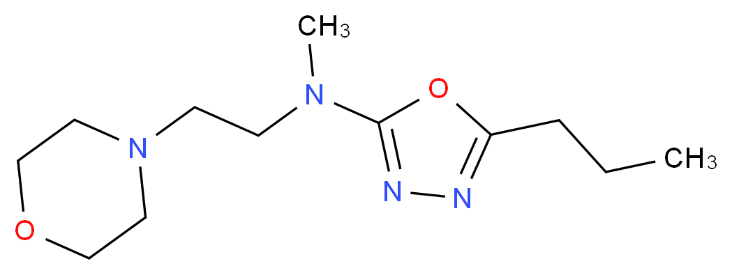 N-methyl-N-(2-morpholin-4-ylethyl)-5-propyl-1,3,4-oxadiazol-2-amine_Molecular_structure_CAS_)