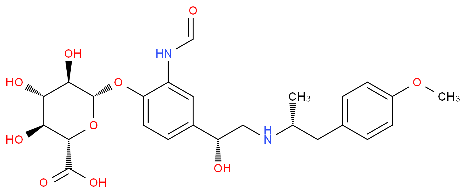 Formoterol O-β-D-Glucuronide (mixture of diastereomers)_Molecular_structure_CAS_615551-59-2)