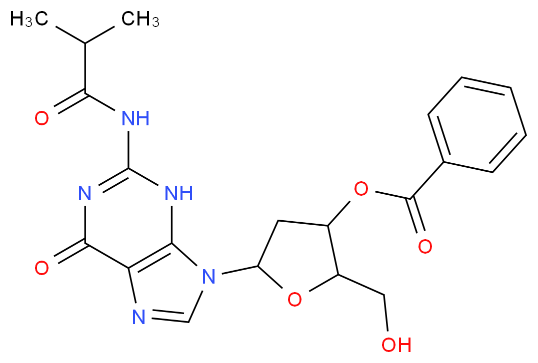 N2-Isobutyryl-3′-O-benzoyl-2′-deoxyguanosine_Molecular_structure_CAS_63660-23-1)