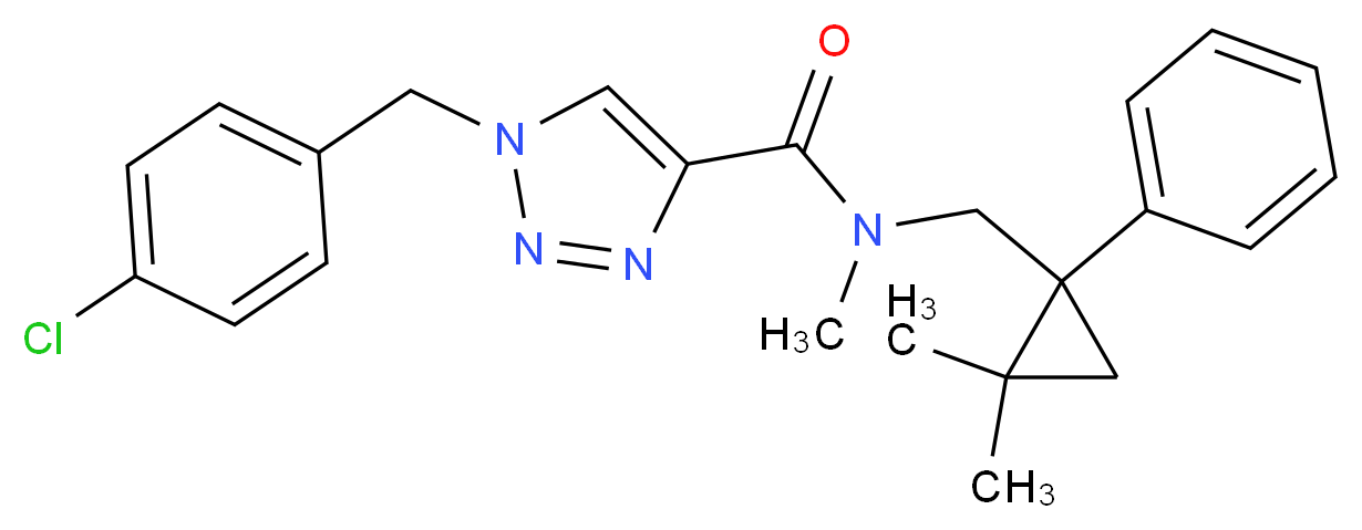 1-(4-chlorobenzyl)-N-[(2,2-dimethyl-1-phenylcyclopropyl)methyl]-N-methyl-1H-1,2,3-triazole-4-carboxamide_Molecular_structure_CAS_)