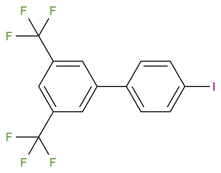 4-[3,5-Bis(trifluoromethyl)phenyl]iodobenzene_Molecular_structure_CAS_)