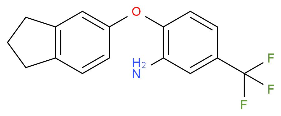 2-(2,3-Dihydro-1H-inden-5-yloxy)-5-(trifluoromethyl)phenylamine_Molecular_structure_CAS_)