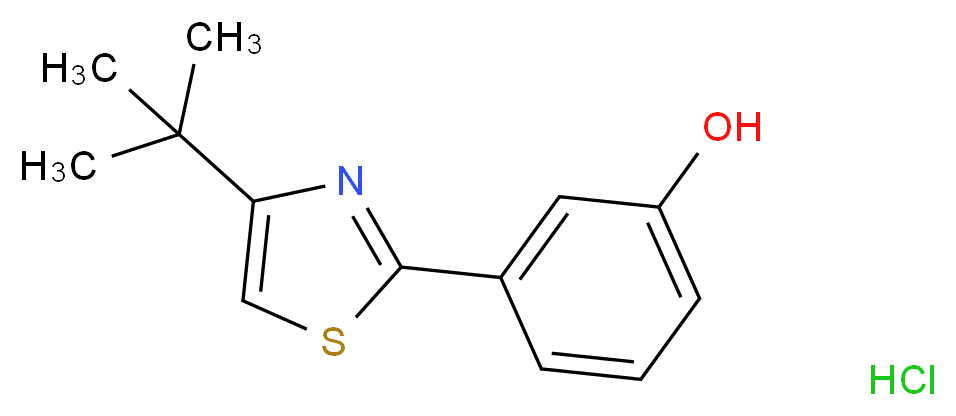 3-(4-tert-butyl-1,3-thiazol-2-yl)phenol hydrochloride_Molecular_structure_CAS_)