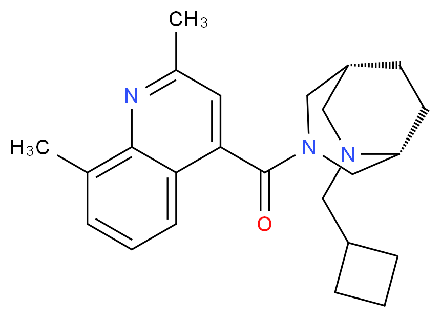 4-{[(1R*,5R*)-6-(cyclobutylmethyl)-3,6-diazabicyclo[3.2.2]non-3-yl]carbonyl}-2,8-dimethylquinoline_Molecular_structure_CAS_)