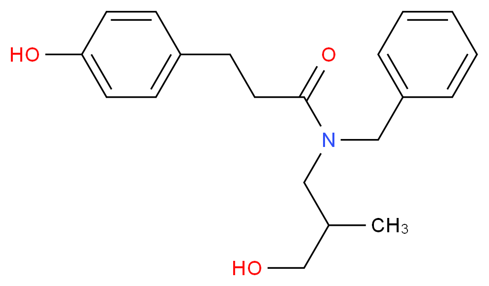 N-benzyl-N-(3-hydroxy-2-methylpropyl)-3-(4-hydroxyphenyl)propanamide_Molecular_structure_CAS_)