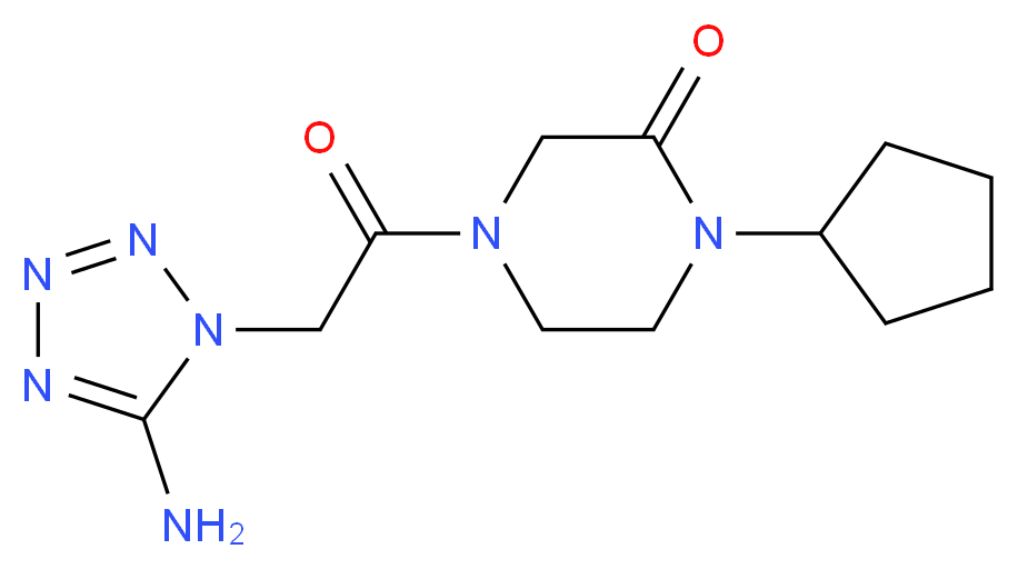 4-[(5-amino-1H-tetrazol-1-yl)acetyl]-1-cyclopentylpiperazin-2-one_Molecular_structure_CAS_)