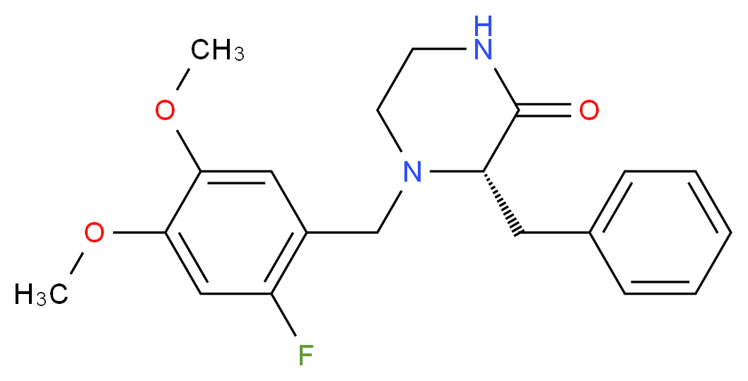 (3S)-3-benzyl-4-(2-fluoro-4,5-dimethoxybenzyl)piperazin-2-one_Molecular_structure_CAS_)