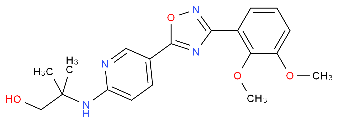 2-({5-[3-(2,3-dimethoxyphenyl)-1,2,4-oxadiazol-5-yl]-2-pyridinyl}amino)-2-methyl-1-propanol_Molecular_structure_CAS_)