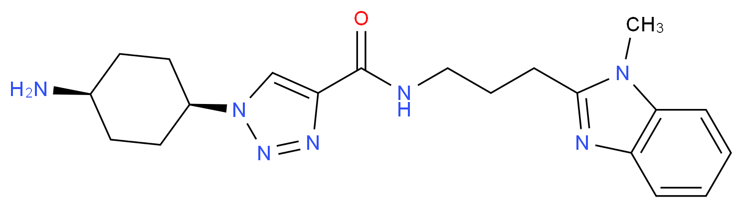 1-(cis-4-aminocyclohexyl)-N-[3-(1-methyl-1H-benzimidazol-2-yl)propyl]-1H-1,2,3-triazole-4-carboxamide_Molecular_structure_CAS_)