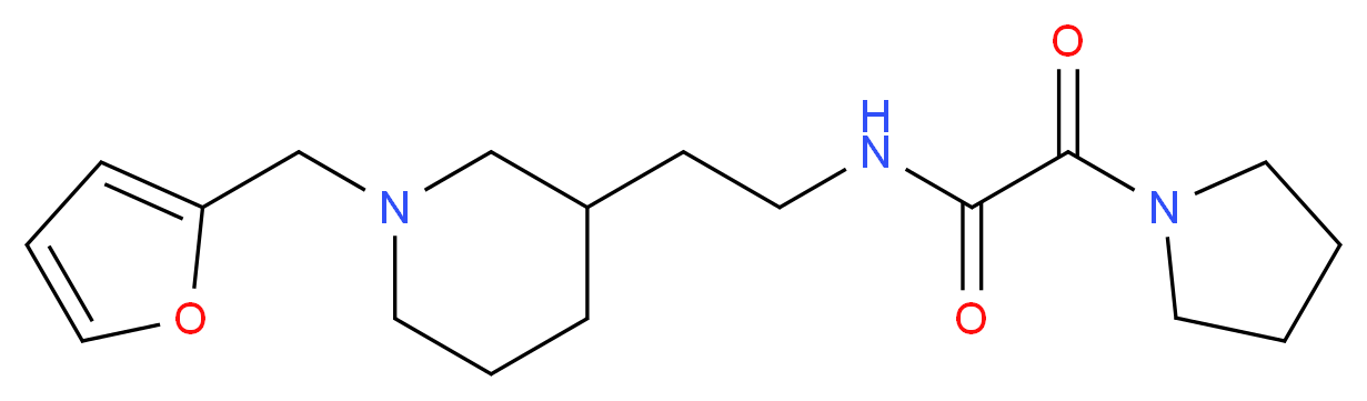 N-{2-[1-(2-furylmethyl)piperidin-3-yl]ethyl}-2-oxo-2-pyrrolidin-1-ylacetamide_Molecular_structure_CAS_)