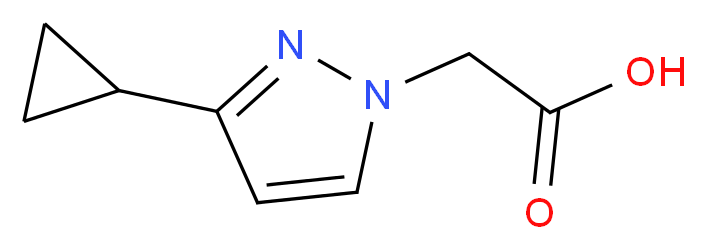 2-(3-cyclopropyl-1H-pyrazol-1-yl)acetic acid_Molecular_structure_CAS_)