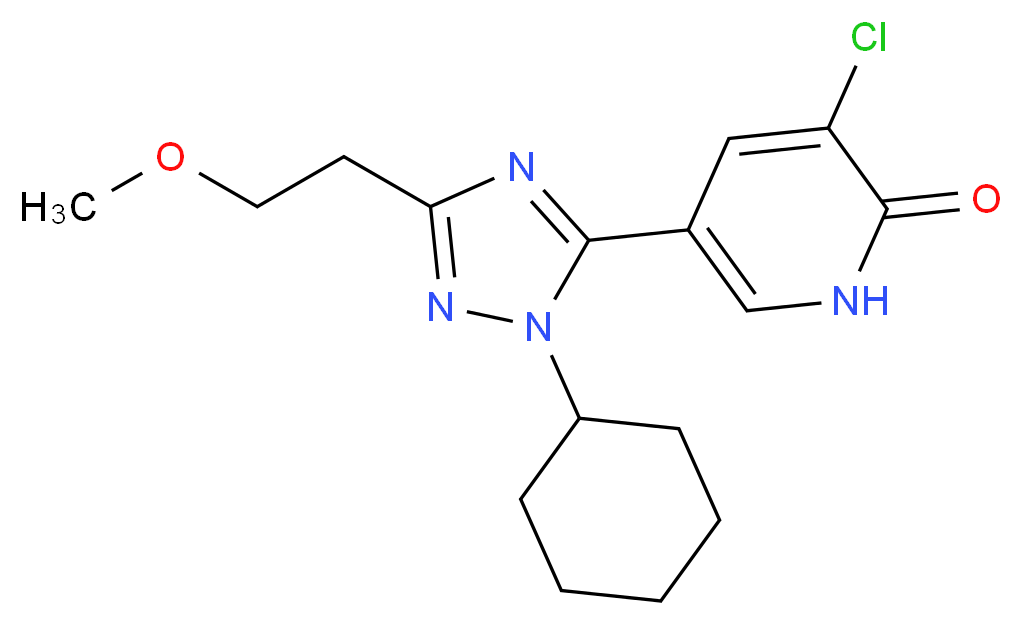 3-chloro-5-[1-cyclohexyl-3-(2-methoxyethyl)-1H-1,2,4-triazol-5-yl]pyridin-2(1H)-one_Molecular_structure_CAS_)