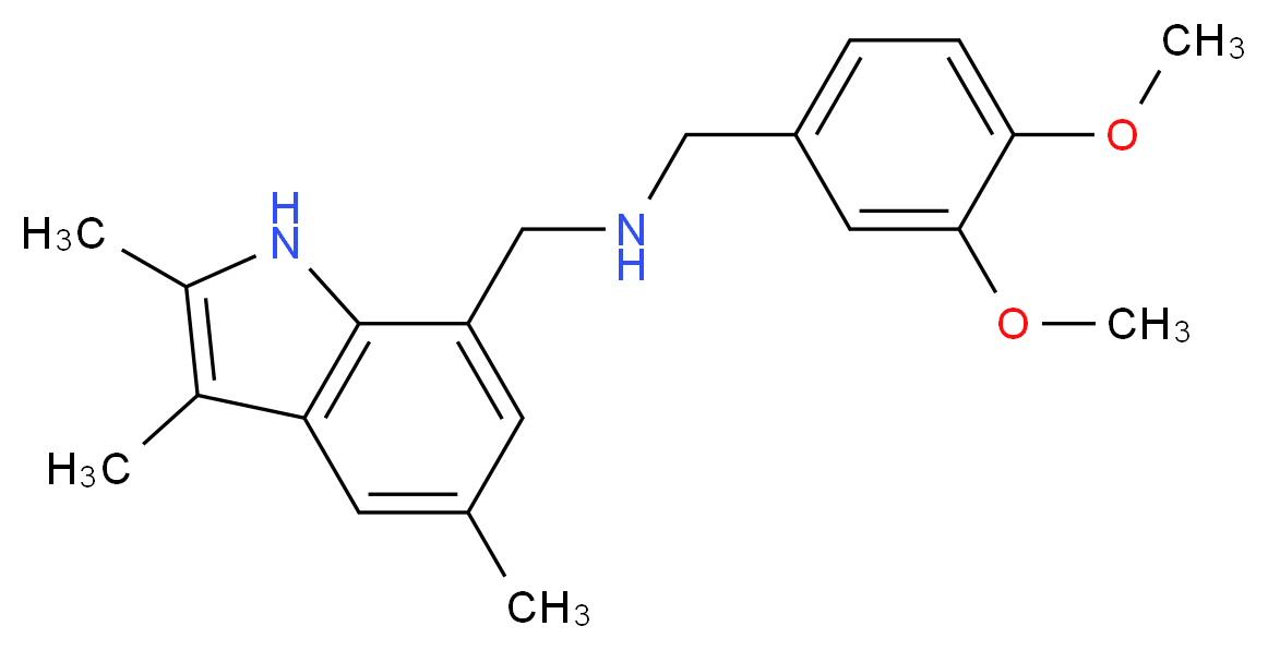 (3,4-dimethoxybenzyl)[(2,3,5-trimethyl-1H-indol-7-yl)methyl]amine_Molecular_structure_CAS_)