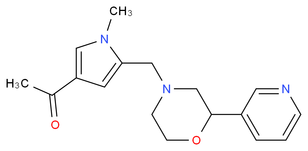 1-{1-methyl-5-[(2-pyridin-3-ylmorpholin-4-yl)methyl]-1H-pyrrol-3-yl}ethanone_Molecular_structure_CAS_)