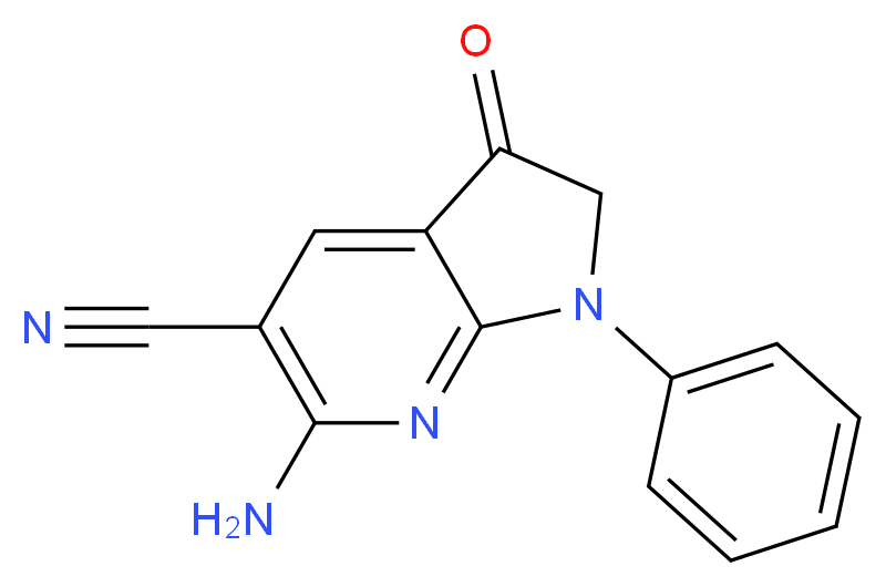 6-amino-3-oxo-1-phenyl-2,3-dihydro-1H-pyrrolo[2,3-b]pyridine-5-carbonitrile_Molecular_structure_CAS_)