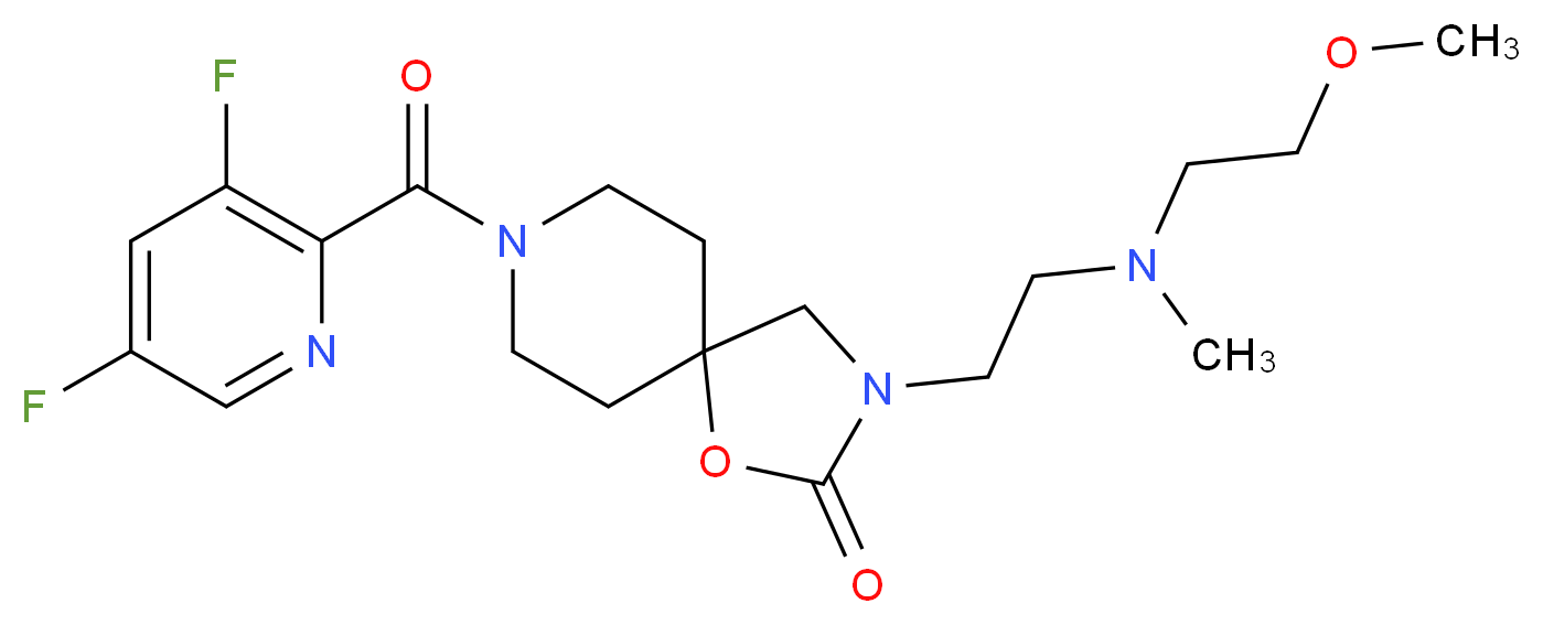 8-[(3,5-difluoropyridin-2-yl)carbonyl]-3-{2-[(2-methoxyethyl)(methyl)amino]ethyl}-1-oxa-3,8-diazaspiro[4.5]decan-2-one_Molecular_structure_CAS_)