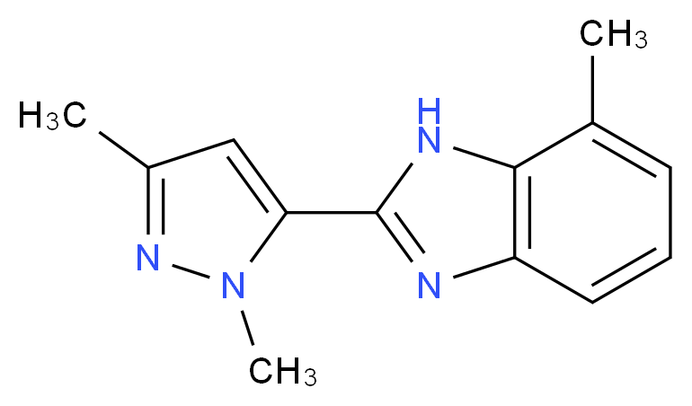 2-(1,3-dimethyl-1H-pyrazol-5-yl)-7-methyl-1H-benzimidazole_Molecular_structure_CAS_)