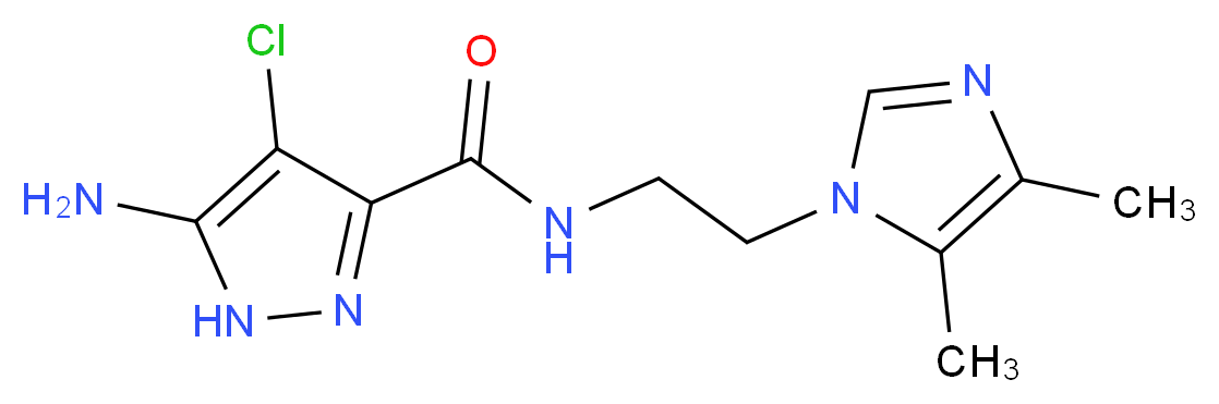 5-amino-4-chloro-N-[2-(4,5-dimethyl-1H-imidazol-1-yl)ethyl]-1H-pyrazole-3-carboxamide_Molecular_structure_CAS_)