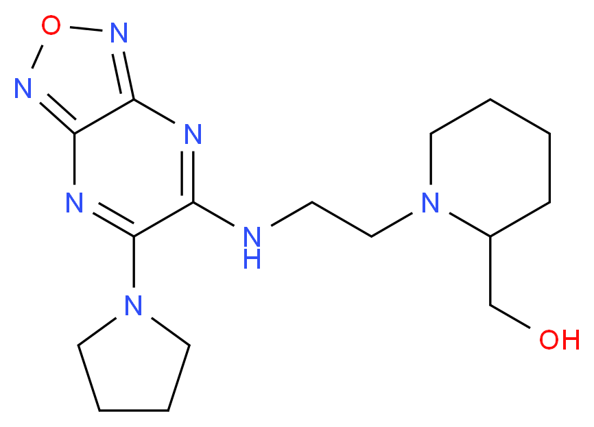 [1-(2-{[6-(1-pyrrolidinyl)[1,2,5]oxadiazolo[3,4-b]pyrazin-5-yl]amino}ethyl)-2-piperidinyl]methanol_Molecular_structure_CAS_)