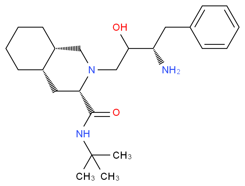 (3S,4aS,8aS)-2-[(2R,3S)-3-Amino-2-hydroxy-4-phenylbutyl]-N-(1,1-dimethylethyl)decahydro-3-isoquinolinecarboxamide_Molecular_structure_CAS_136522-17-3)