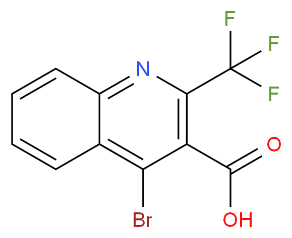 4-Bromo-2-(trifluoromethyl)quinoline-3-carboxylic acid 97%_Molecular_structure_CAS_)