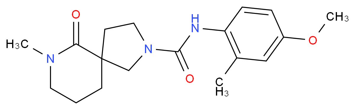 N-(4-methoxy-2-methylphenyl)-7-methyl-6-oxo-2,7-diazaspiro[4.5]decane-2-carboxamide_Molecular_structure_CAS_)
