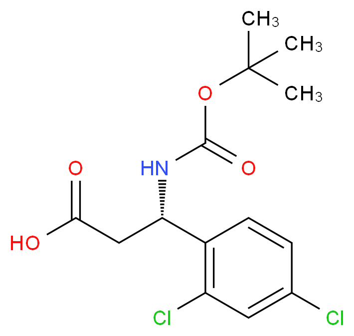 BOC-(S)-3-AMINO-3-(2,4-DICHLORO-PHENYL)-PROPIONIC ACID_Molecular_structure_CAS_499995-81-2)