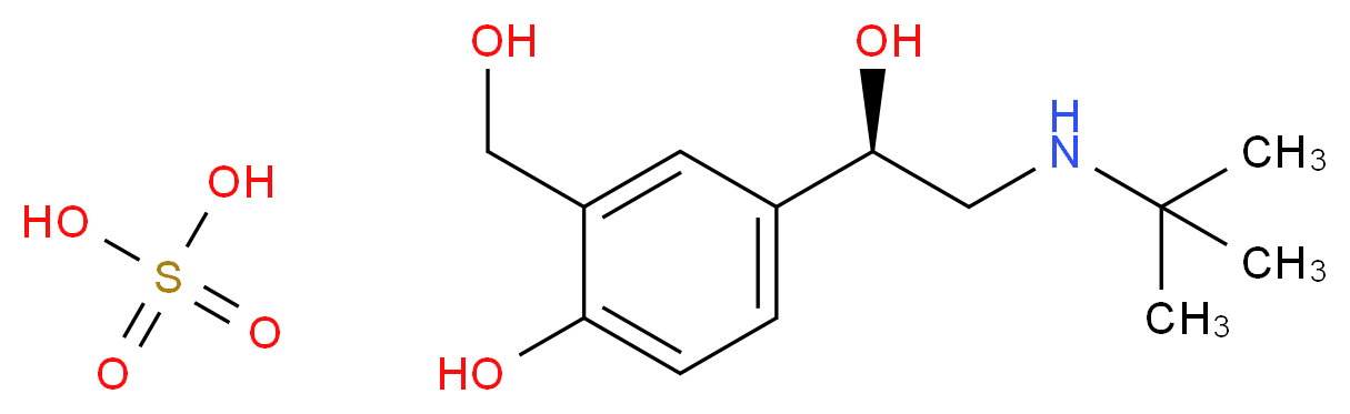 (R)-4-(2-(tert-butylamino)-1-hydroxyethyl)-2-(hydroxymethyl)phenol sulfate_Molecular_structure_CAS_)