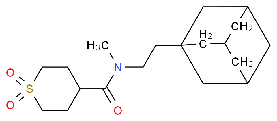 N-[2-(1-adamantyl)ethyl]-N-methyltetrahydro-2H-thiopyran-4-carboxamide 1,1-dioxide_Molecular_structure_CAS_)