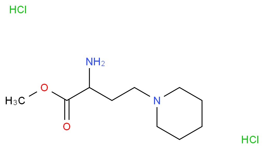 methyl 2-amino-4-(piperidin-1-yl)butanoate dihydrochloride_Molecular_structure_CAS_)
